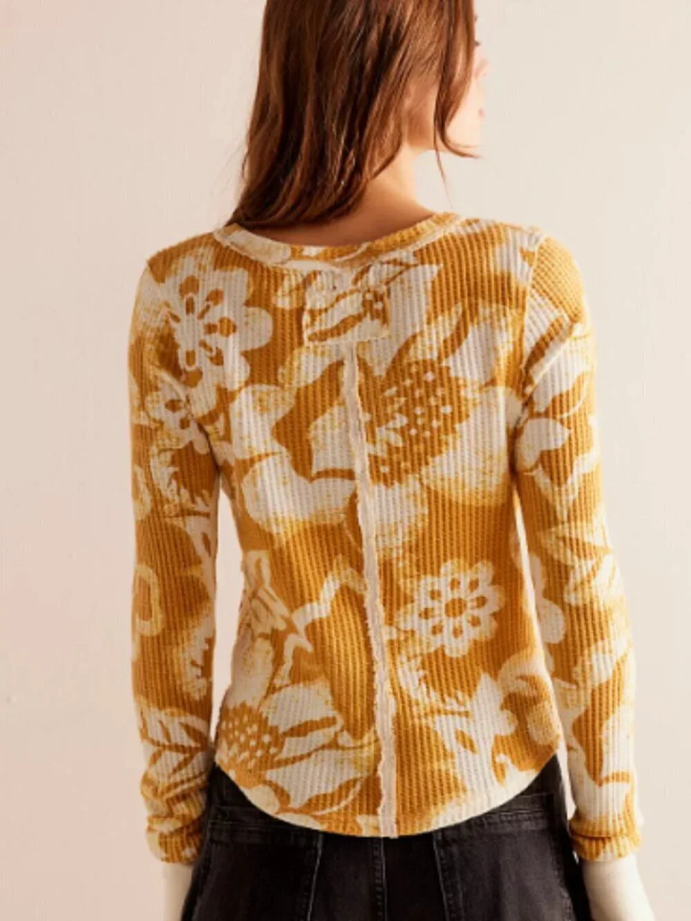 Free People Pretty Little Thermal Shirt Small